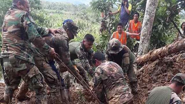 Rescatistas hallan cadáver de ciudadano de Juanjuí sepultado por huaico en Tingo María