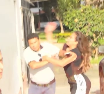 Marisol protagoniza pelea en la calle