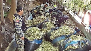 Cusco: Policía inmoviliza más de una tonelada de hojas de coca 