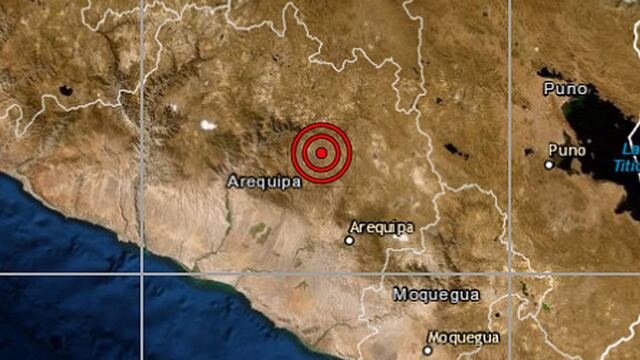Sismo de magnitud 3.8 se registró esta mañana en Arequipa