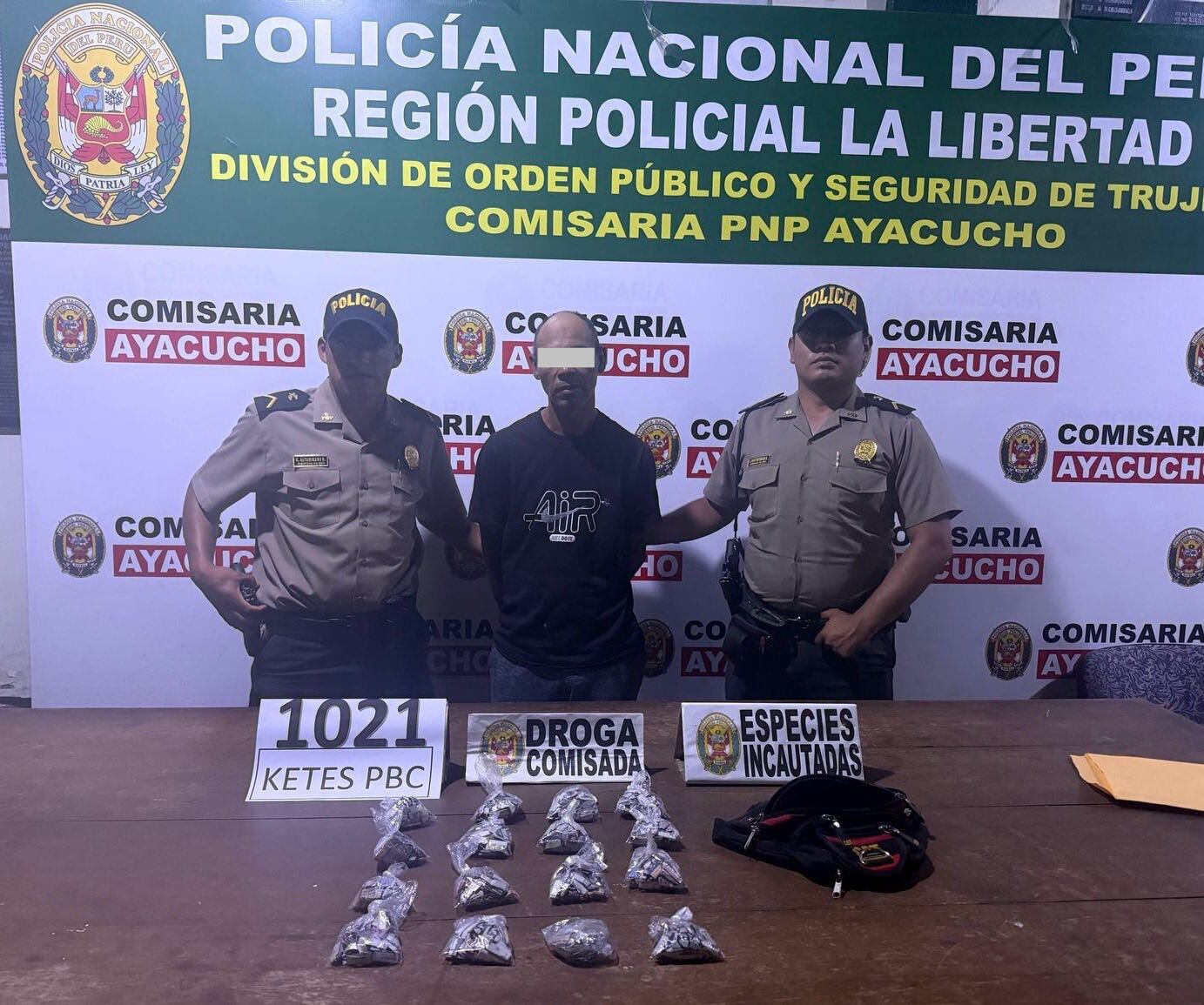 Se les incautó más de 1,000 ketes de PBC listos para vender.