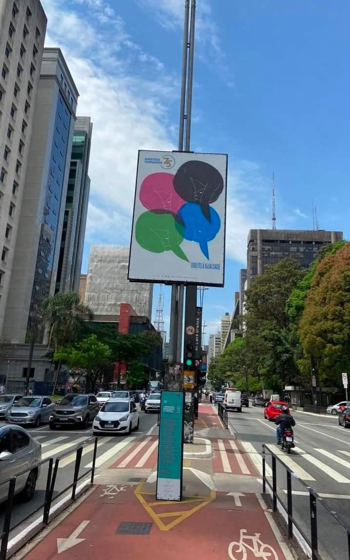 Pieza de Iván Ciro Palomino en las calles de Sao Paulo.