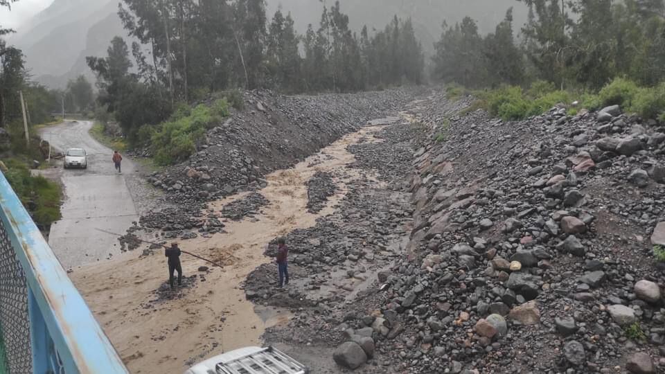 Vías dañadas por huaicos en la región de Arequipa. (Foto: Difusión)