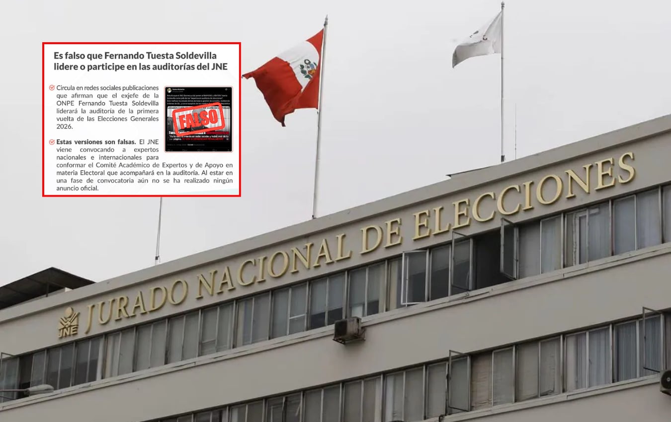 JNE desmiente que Fernando Tuesta Soldevilla participe en auditorías de las Elecciones 2026. Foto: GEC.