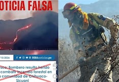 Bomberos desmienten efectivo herido en incendio forestal en Cusco