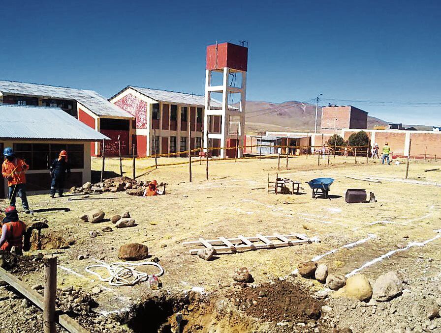 Obra en la provincia de Caylloma. Foto: cortesía.