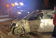 Fatal accidente en Puno: taxista muere tras despiste y copiloto queda gravemente herido