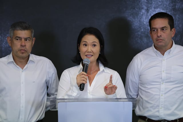 Keiko Fujimori pide ampliar horario de votación por mesas no instaladas (Fotos: Hugo Pérez /@photo.gec)
