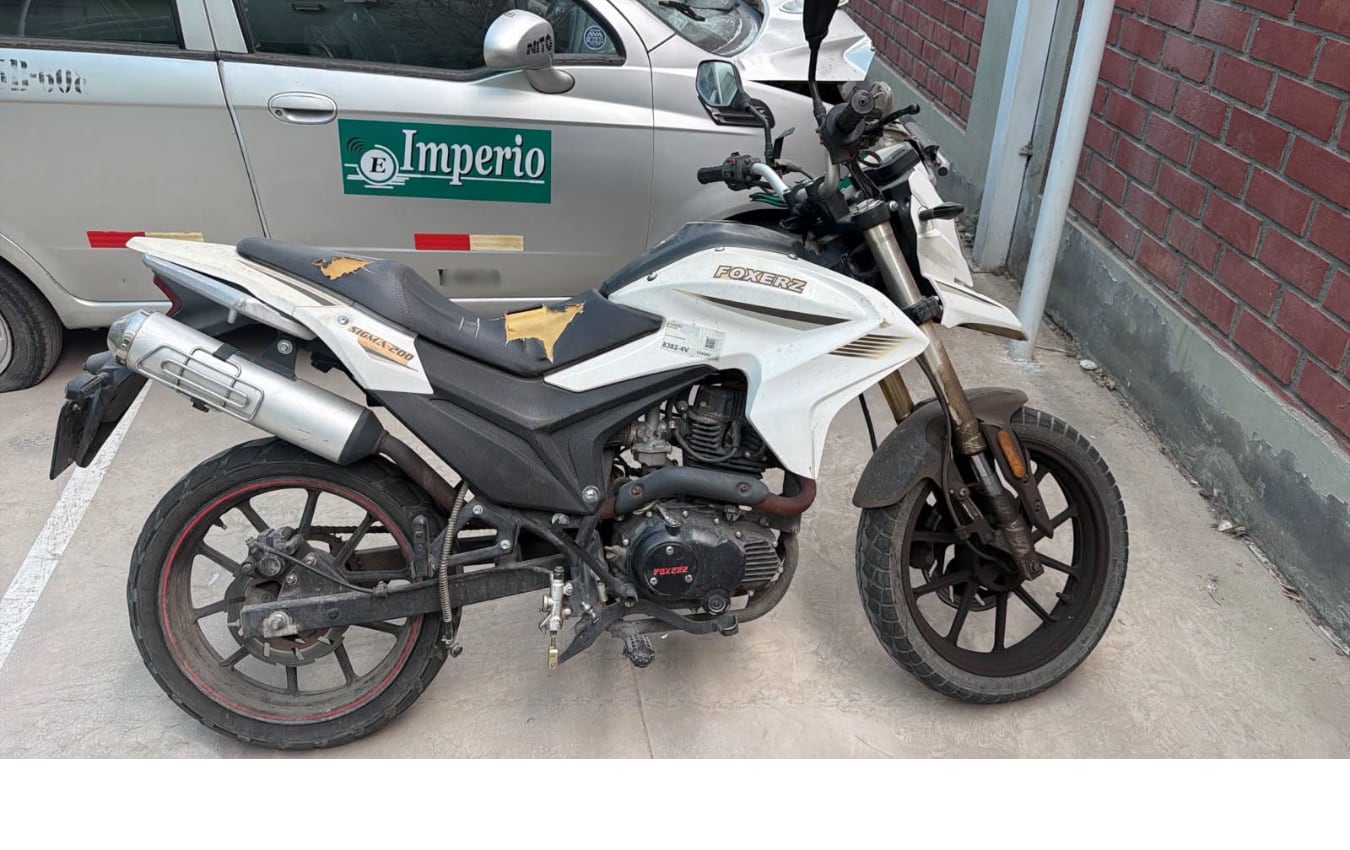 Moto fue reportada como hurtada en Paucarpata, Arequipa. Foto: Región Policial Arequipa.