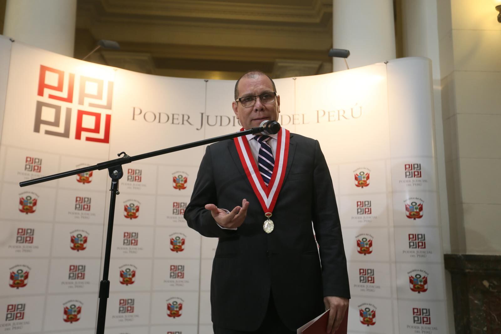 Presidente del Poder Judicial, Javier Arévalo. (Foto: GEC)