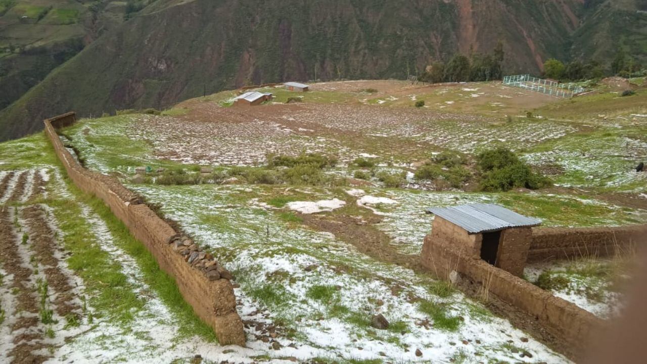 Granizada duró tres horas y afectó cultivos.