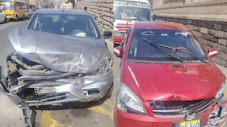 Cuatro escolares resultan heridos en choque de taxis en el Cercado de Tacna