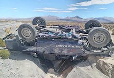 Tacna: Camioneta del sector Salud vuelca y deja un trabajador herido