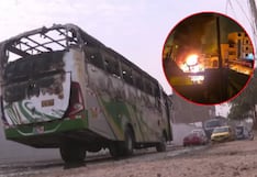 Incendian dos buses interprovinciales en Comas y Policía investiga posible extorsión