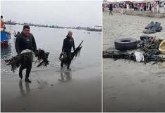 Pisco: retiran 20 toneladas de desechos del mar en la playa El Chaco, en Paracas