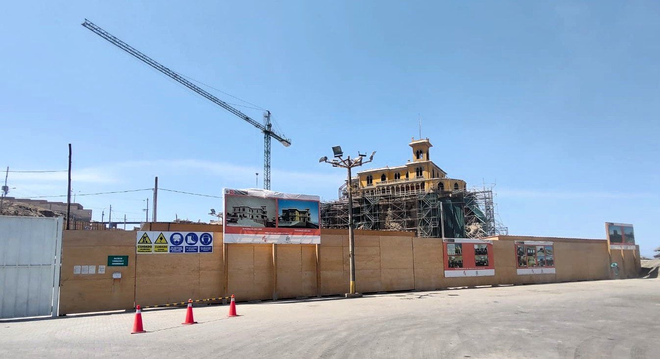 Restauración del Castillo Forga en Mollendo. Foto: Prensa Regional.