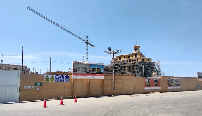 Restauración del Castillo Forga en Mollendo. Foto: Prensa Regional.