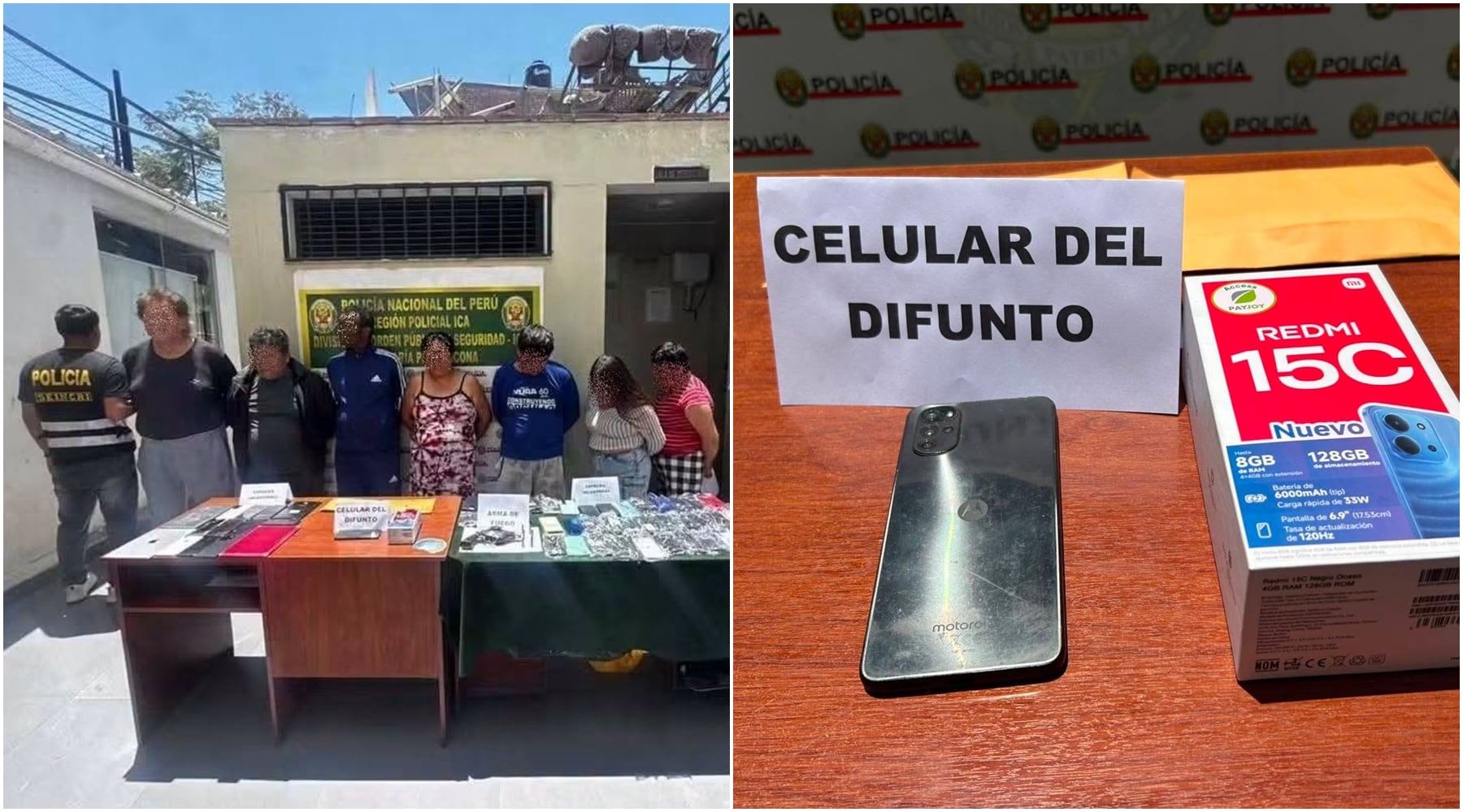 Caen "Los buitres de Ica" y les hallan celular de vigilante que fue asesinado en Parcona