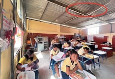 Niños estudian en condiciones precarias en Piura