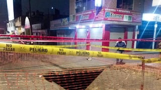 Trujillo: Enorme forado en la avenida 5 de Noviembre, frente al mercado La Hermelinda