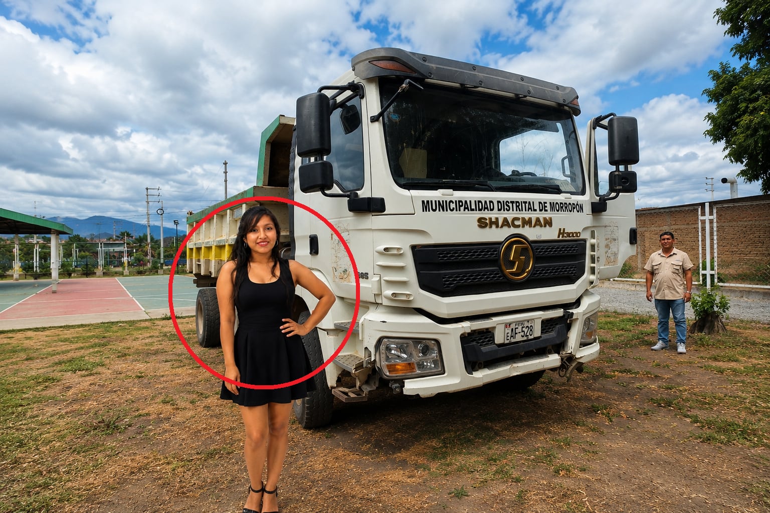 El vehículo de la comuna de Morropón impactó contra la motocicleta que manejaba Jannyra Gallardo Maza.