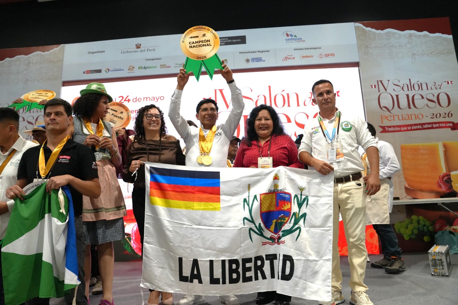 Asociación de productores de Otuzco obtuvo el máximo reconocimiento del IX Concurso Nacional de Quesos, además de dos medallas de oro y dos de bronce.