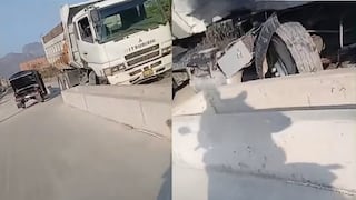 Lambayeque: camión choca en obra inconclusa y alarma a vecinos en Olmos