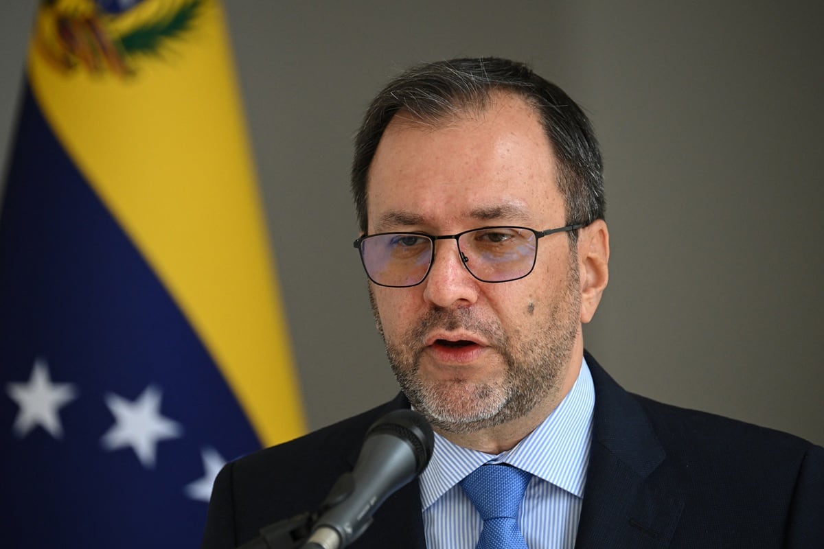 Ministro de Relaciones Exteriores de Venezuela, Yvan Gil. (Foto de Federico PARRA / AFP)
