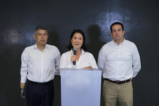 Keiko Fujimori pide ampliar horario de votación por mesas no instaladas (Fotos: Hugo Pérez /@photo.gec)
