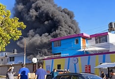 Explosión de balón de gas durante desalojo deja dos personas heridas en Arequipa (VIDEO)