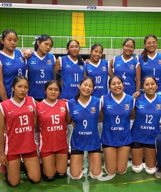 Cayma en torneo de vóley, categoría Infantiles U-15 Damas, en Arequipa. Foto: Liga Provincial de Voleibol de Arequipa.