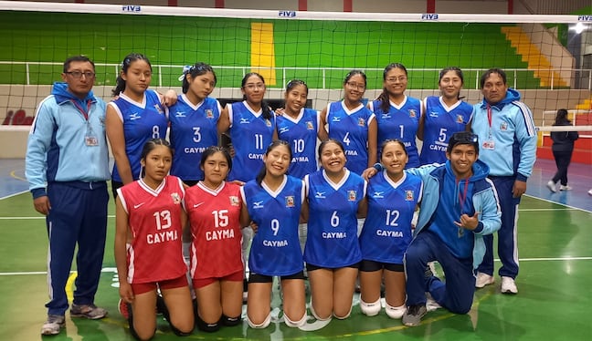 Cayma en torneo de vóley, categoría Infantiles U-15 Damas, en Arequipa. Foto: Liga Provincial de Voleibol de Arequipa.