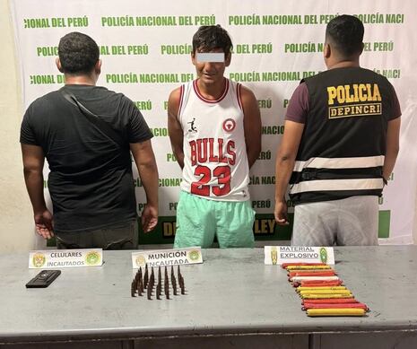 La Libertad: Detienen a hombre en Pacasmayo con 14 cartuchos de dinamita y decenas de balas