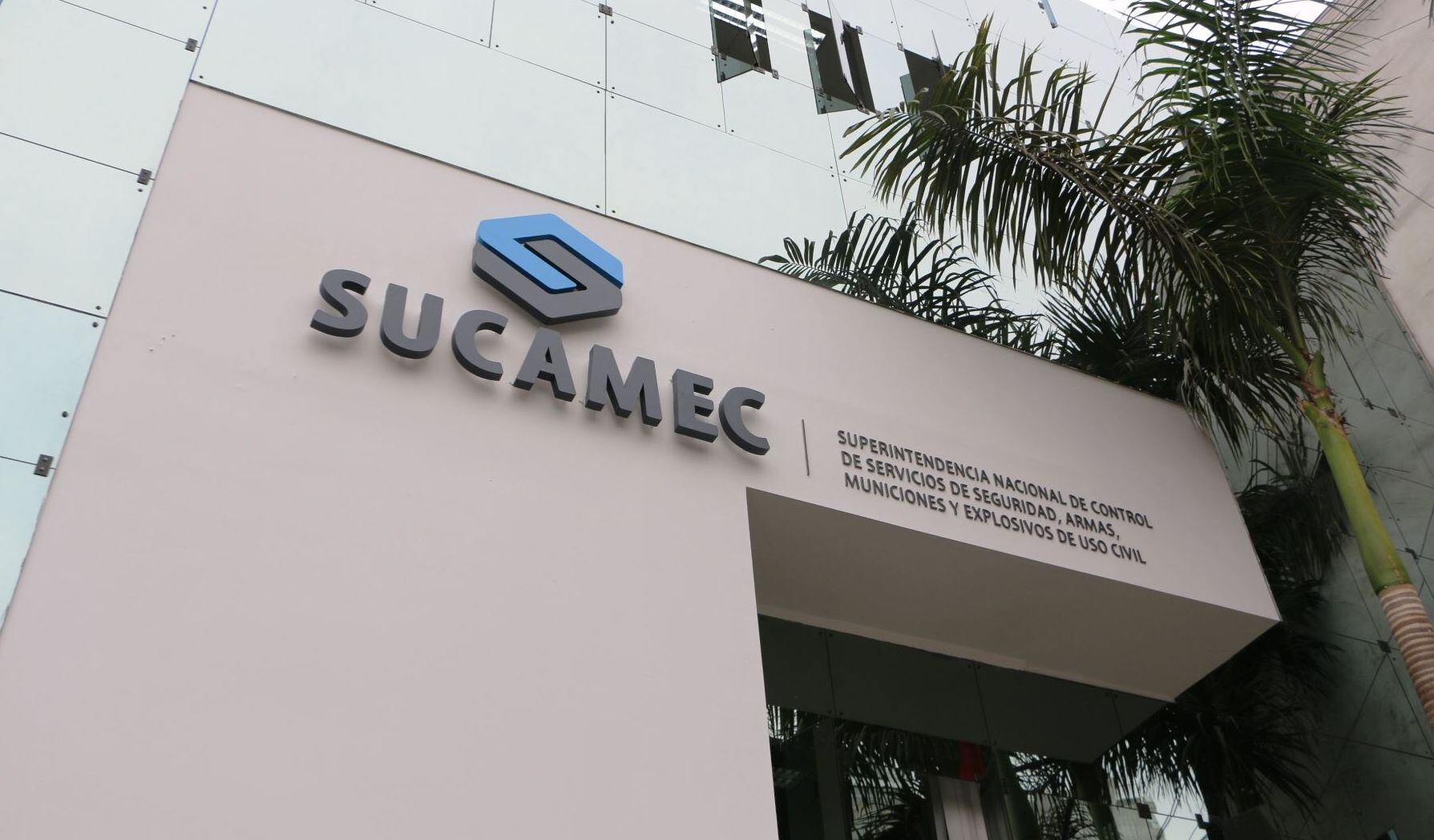Superintendencia Nacional de Control de Servicios de Seguridad, Armas, Municiones y Explosivos de Uso Civil (Sucamec). (Andina)