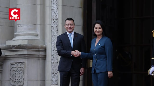 Keiko Fujimori recibe a Daniel Noboa en Lima para el XVII Gabinete Binacional Perú-Ecuador (Fotos: Hugo Pérez/GEC)