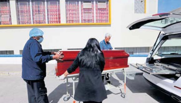Cuerpo de Miguel Paye fue retirado de la morgue de Arequipa por su familia. (Foto: Leonardo Cuito)