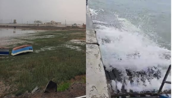El COER reportó que las aguas salieron más de 200 metros fuera de su litoral, en la provincia de Casma.
