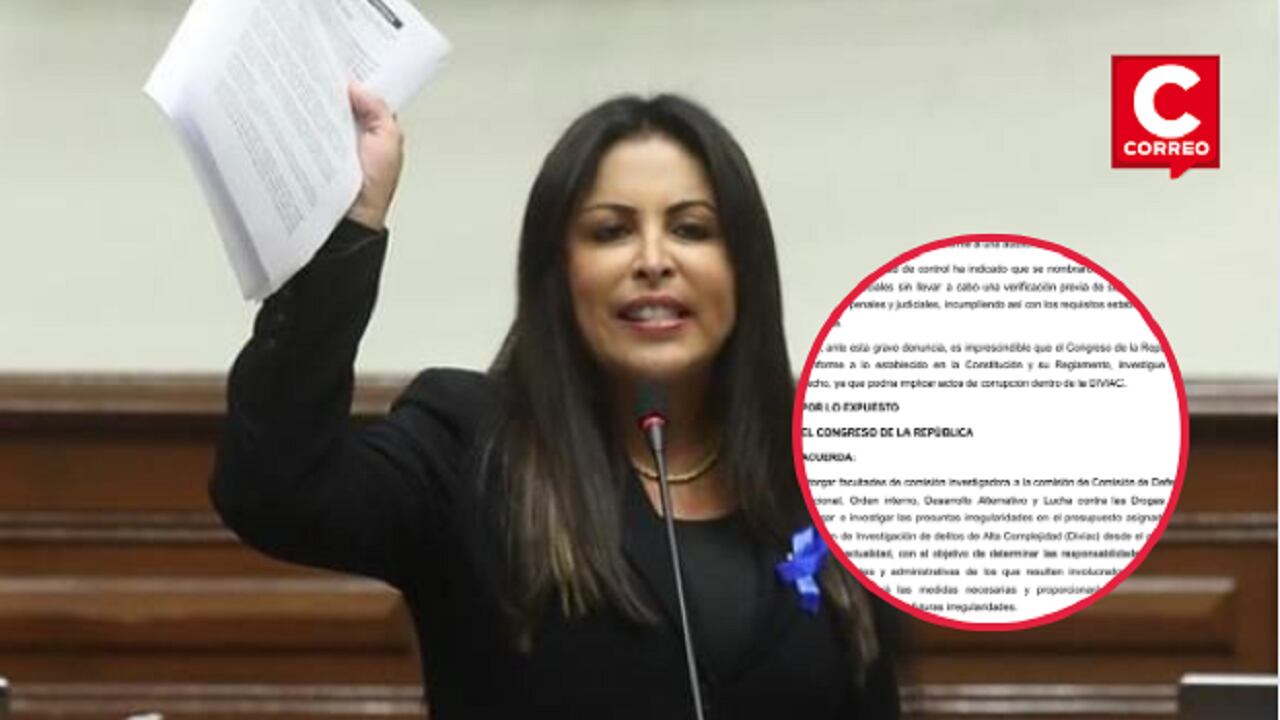 Patricia Chirinos indica es imprescindible que el Congreso investigue hechos desde el 2019 hasta la actualidad.