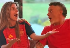 Stephanie Cayo festeja junto a Alejandro Sanz el triunfo de España en el Mundial 2026