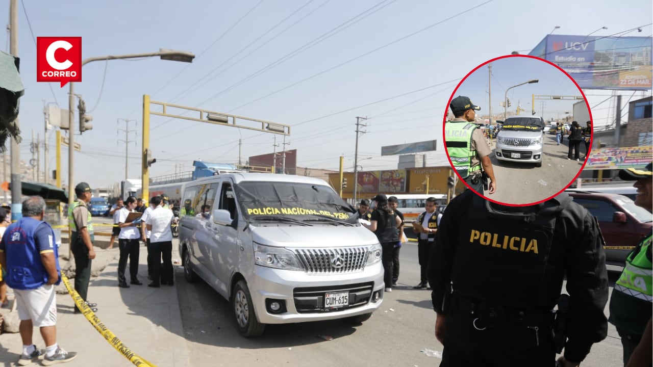 Asesinan a balazos a colectivero en el paradero Hogar, en Villa Los Reyes. La Policía investiga el crimen. (Foto: Joseph Ángeles / @photo.gec)