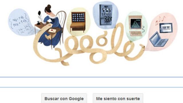 Doodle de Google rinde homenaje a Ada Lovelace