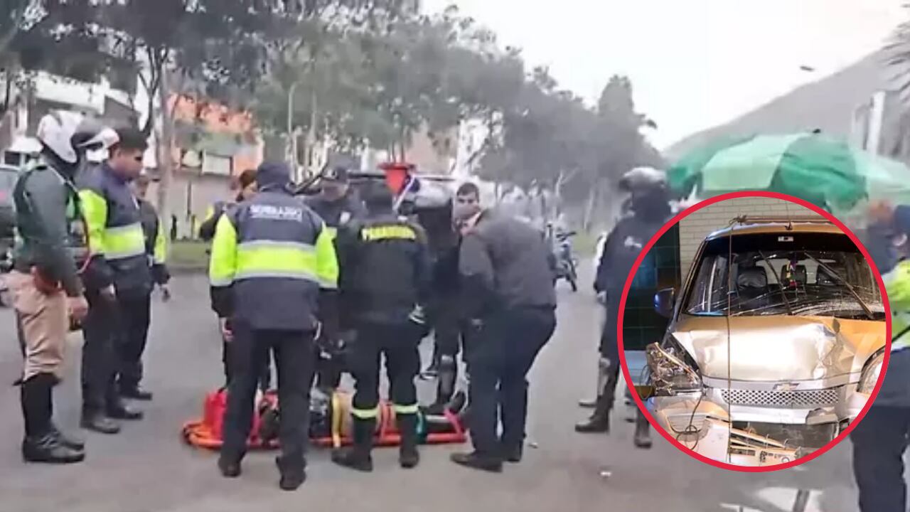 La suboficial Luisa Quispe, de 30 años, fue embestida durante un operativo en el límite con Los Olivos. La unidad fue hallada, pero el chofer sigue prófugo. (Captura de América Noticias)