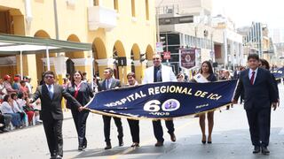 Desfile institucional por los 60° aniversario del Hospital Regional de Ica