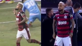 Arturo Vidal en el centro de la polémica por el gesto a la tribuna de Vélez en goleada de Flamengo (VIDEO)