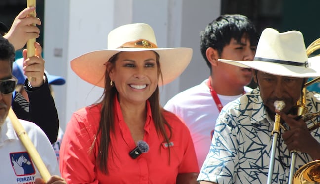 Candidata presidencial por la Alianza Electoral Fuerza y Libertad, Fiorella Molinelli. (Foto: Álvaro Figueroa/@photo.gec)