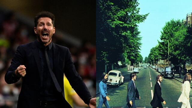 Diego Simeone y jugadores del Atlético de Madrid se convierten en “Los Beatles” para calentar el partido contra Liverpool 