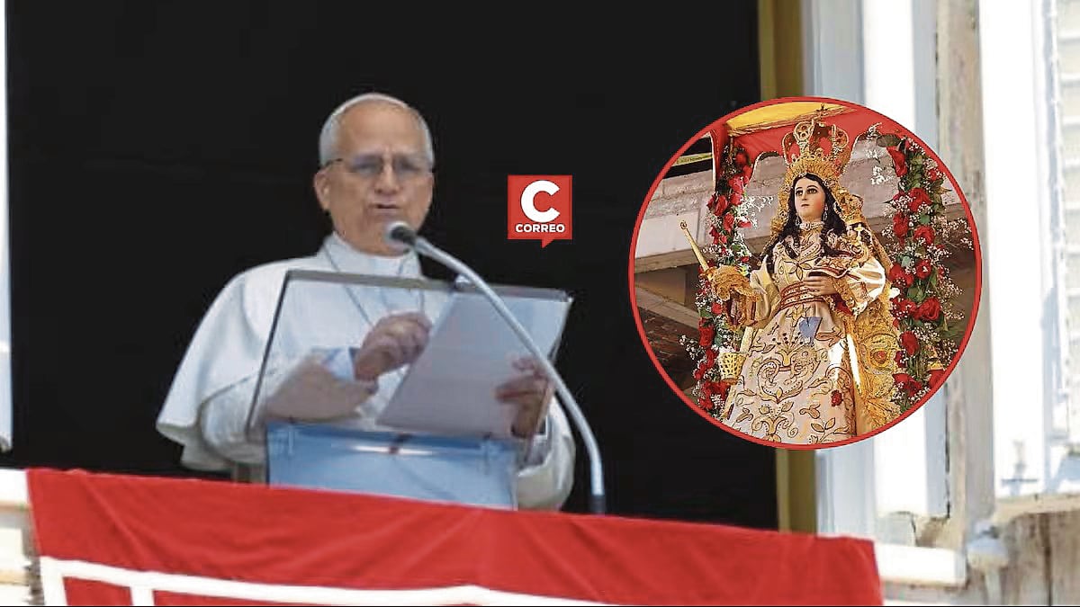 El papa expresó palabras a fieles de la Virgen de Chapi.