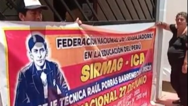 Maestros protestan por falta de pagos en la provincia de Pisco