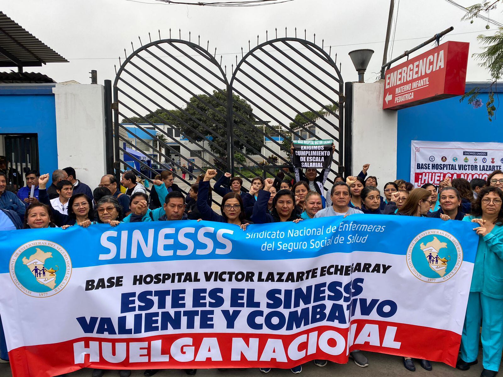 Se plegaron a medida de lucha nacional que busca la implementación de escala salarial.