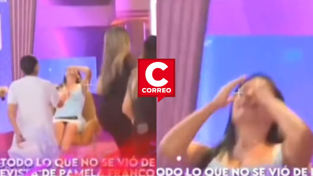 En las imágenes se puede ver a Pamela Franco romper en llanto, lo que requirió la intervención de varios miembros de la producción del programa.
